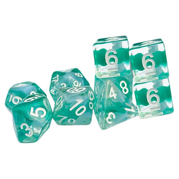 9-set Dice: Dungeon Crawl Classics - Traditional Thracian Azure Swirl
