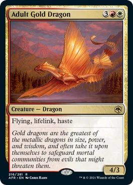 Adult Gold Dragon - 216 - (Adventures in the Forgotten Realms)