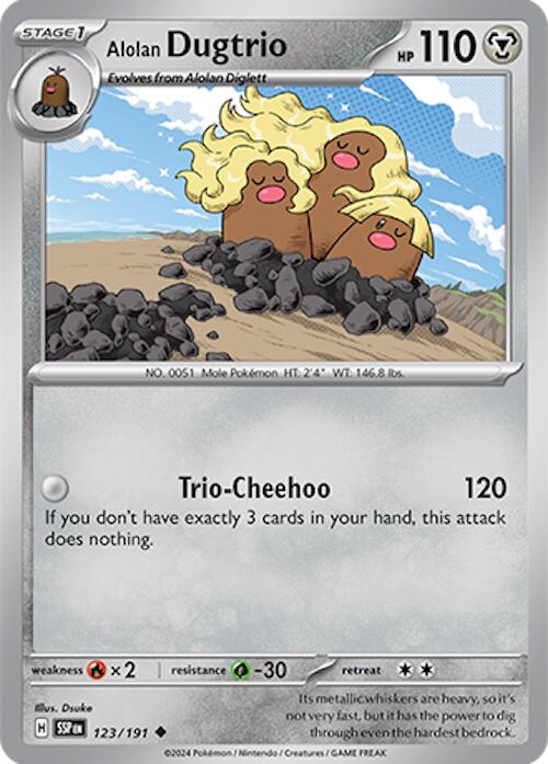 Alolan Dugtrio - 123/191 - 123/191 - (SV08: Surging Sparks)