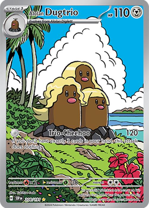 Alolan Dugtrio - 208/191 - 208/191 - (SV08: Surging Sparks)
