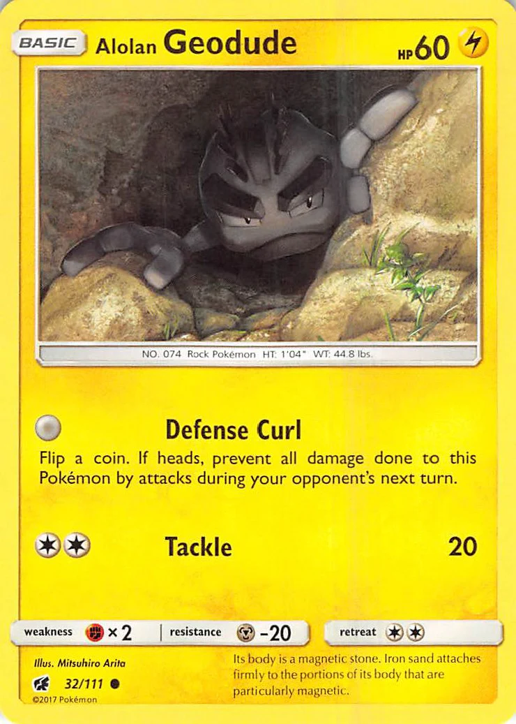 Alolan Geodude - 32/111 - (SM - Crimson Invasion)