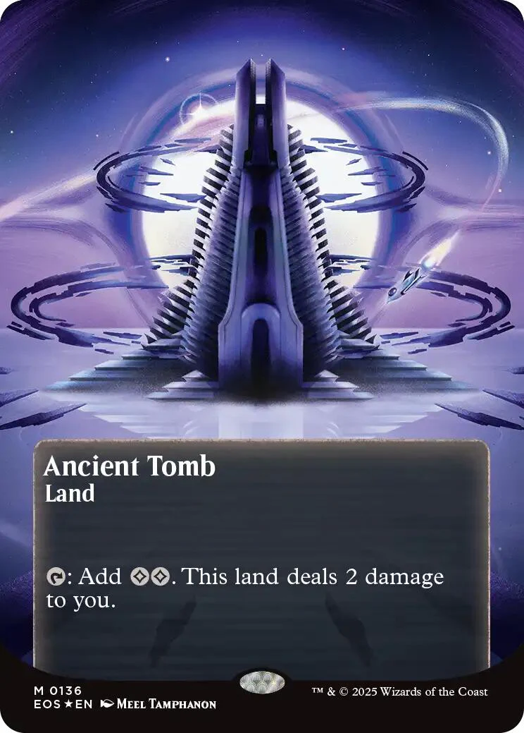 Ancient Tomb (0136) (Borderless) (Galaxy Foil) - 136 - (Edge of Eternities: Stellar Sights)