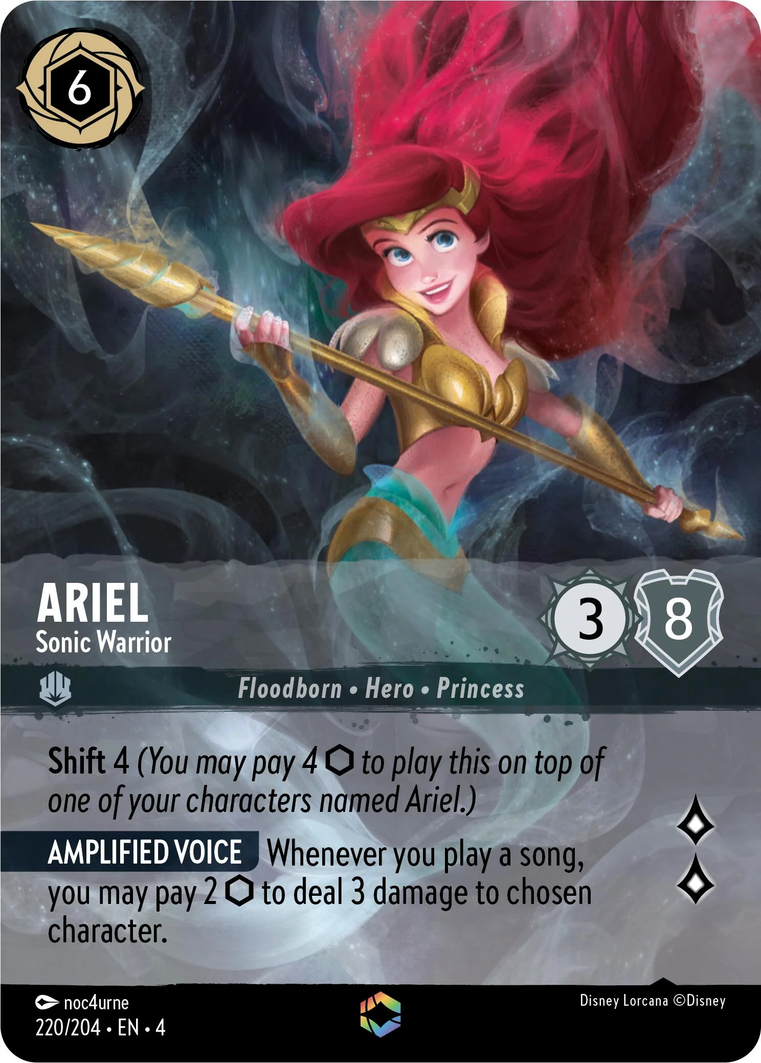 Ariel - Sonic Warrior (Enchanted) - 220/204 - (Ursula's Return)
