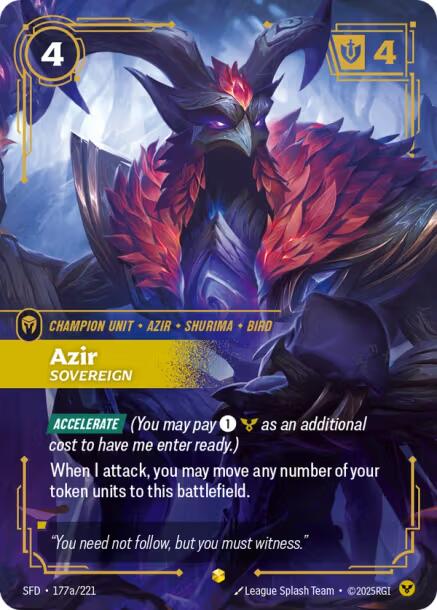 Spiritforged - Azir - Sovereign (Alternate Art) 177a/221