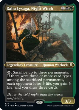 Baba Lysaga, Night Witch (Foil Etched) - 525 - (Commander Legends: Battle for Baldur's Gate)
