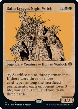 Baba Lysaga, Night Witch (Showcase) - 414 - (Commander Legends: Battle for Baldur's Gate)