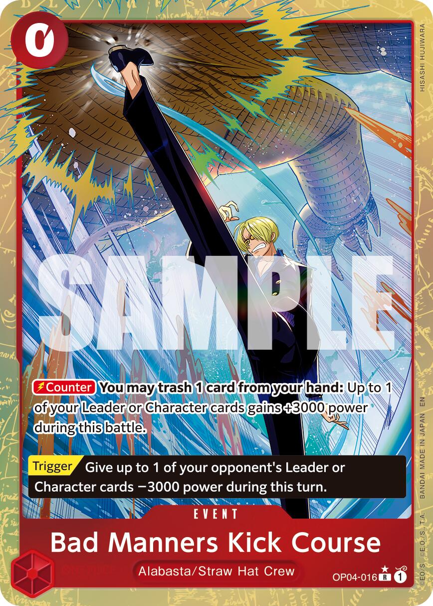Bad Manners Kick Course (Alternate Art) - OP04-016 - (Premium Booster -The Best- Vol. 2)
