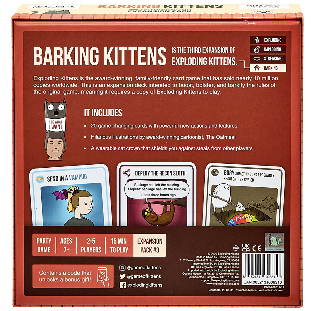 Barking Kittens: Exploding Kittens Expansion Pack - Image 2