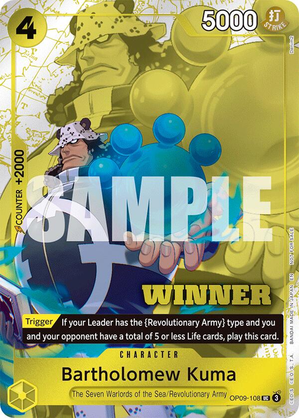Bartholomew Kuma (Winner Pack 2025 Vol. 4) - OP09-108 - (One Piece Promotion Cards)