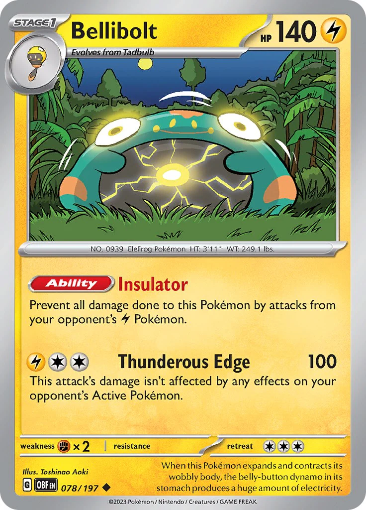 Bellibolt - 078/197 - 078/197 - (SV03: Obsidian Flames)