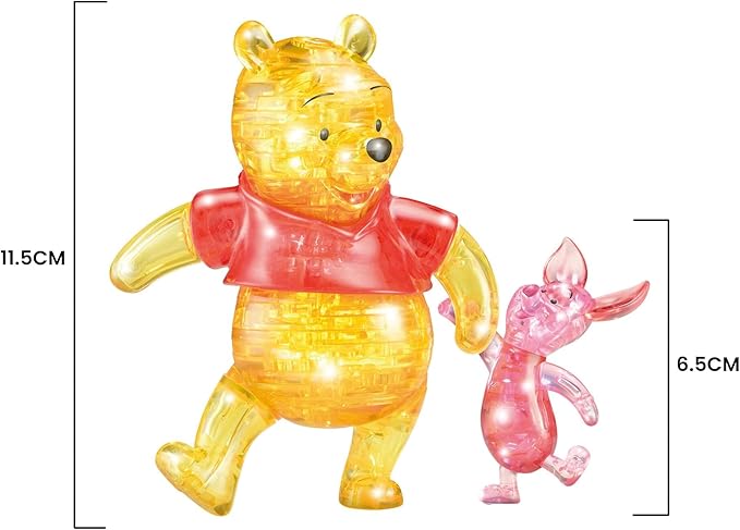 BePuzzled: Original 3D Crystal - Winnie the Pooh and Piglet Deluxe Puzzle - Image 2