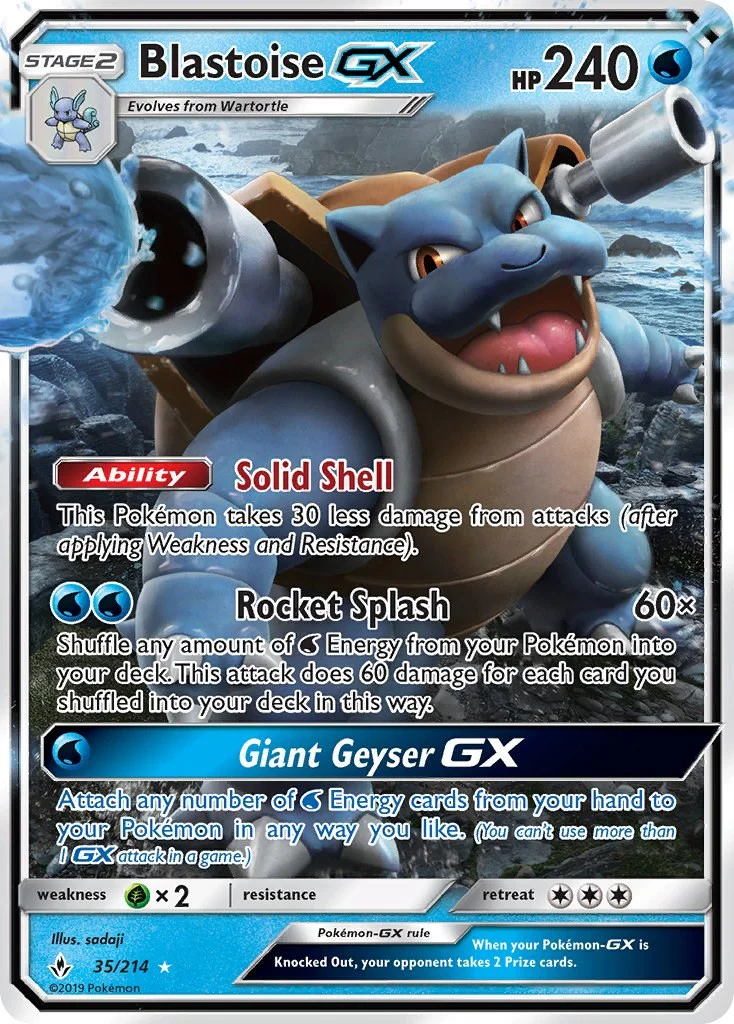 Blastoise GX - 35/214 - (SM - Unbroken Bonds)
