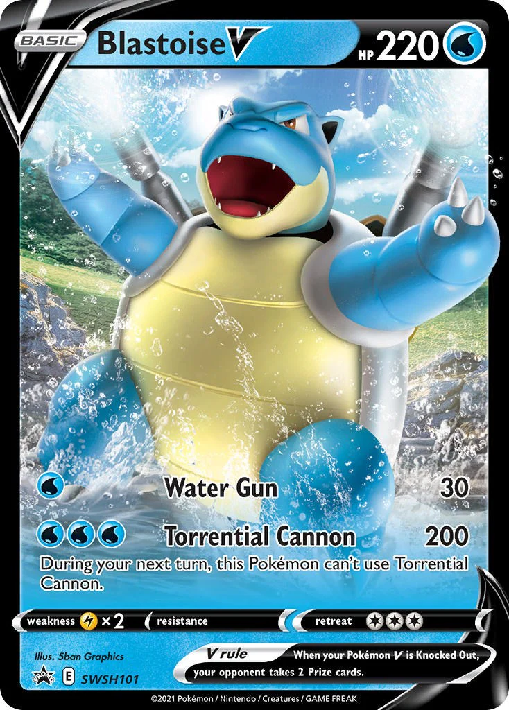 Blastoise V - SWSH101 - SWSH101 - (SWSH: Sword & Shield Promo Cards)