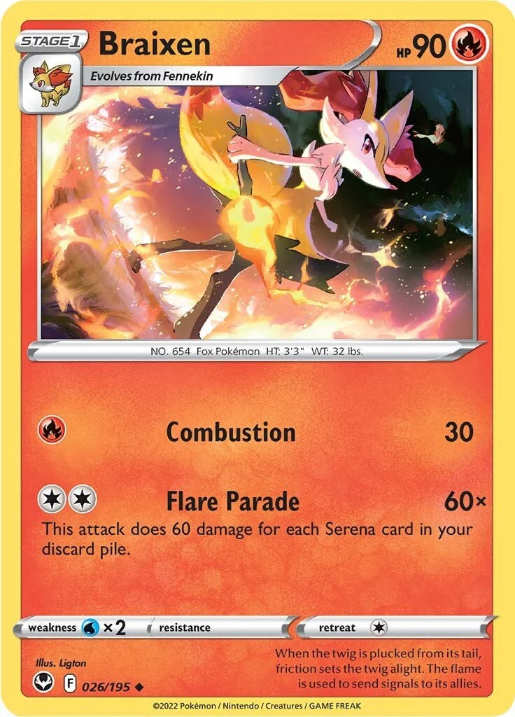 Braixen - 026/195 - (SWSH12: Silver Tempest)