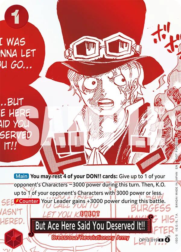 But Ace Here Said You Deserved It!! (3rd Anniversary Treasure Campaign Pack) - OP13-019 - (One Piece Promotion Cards)
