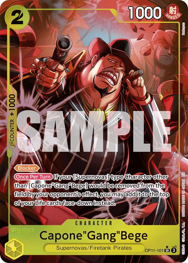 Capone"Gang"Bege (101) (Alternate Art) - OP11-101 - (A Fist of Divine Speed)
