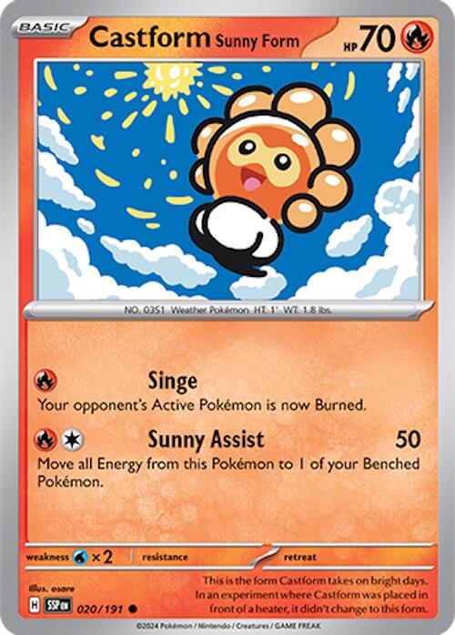 Castform Sunny Form - 020/191 - 020/191 - (SV08: Surging Sparks)