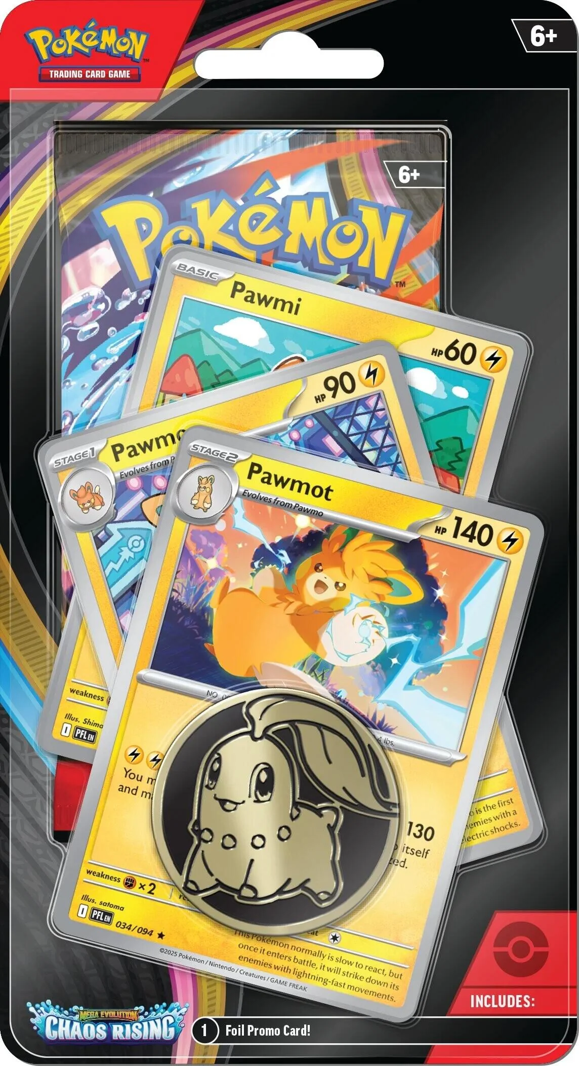 Pokemon TCG: Chaos Rising Premium Checklane Blister [Pawmot Line]