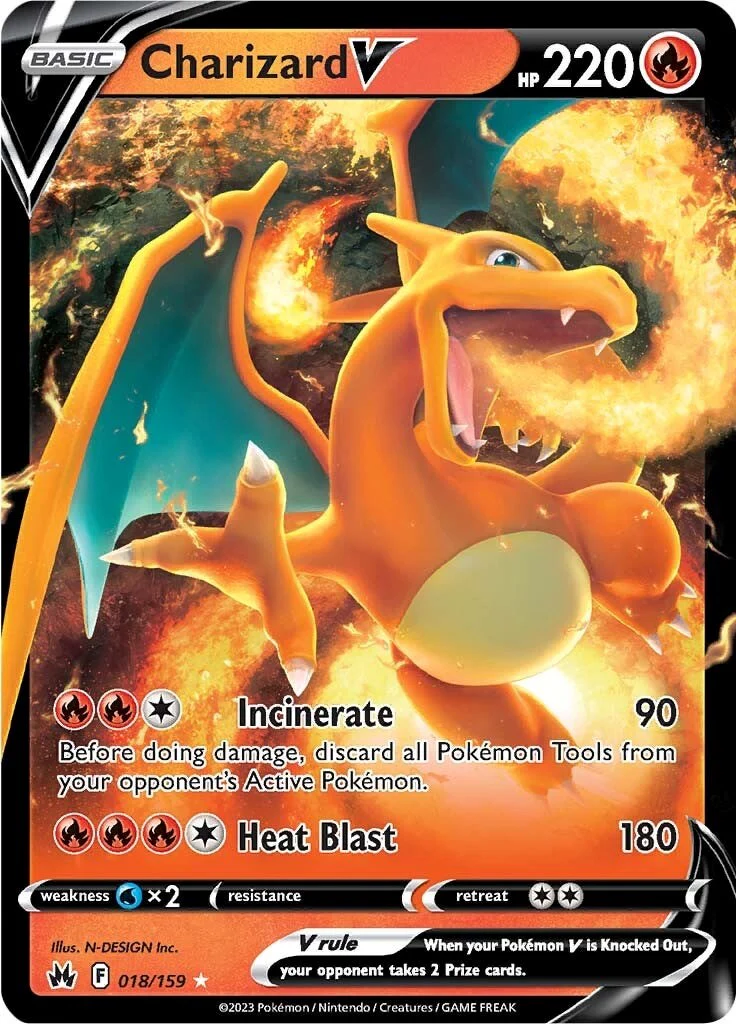 Charizard V - 018/159 - (Crown Zenith)