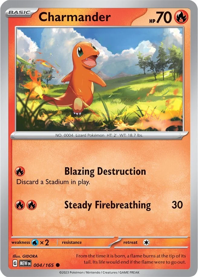 Charmander - 004/165 - 004/165 - (SV: Scarlet & Violet 151)