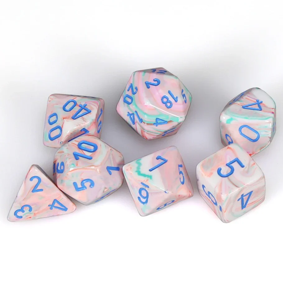 Chessex: Festive - 7ct Dice Set- Pop Art / Blue