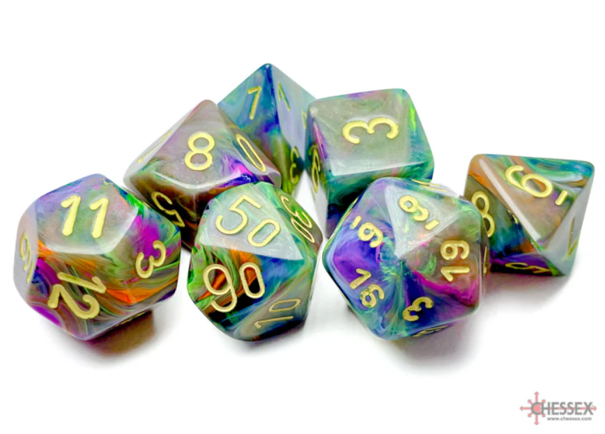 Chessex: Festive Rio/Yellow 7 Die Set - Image 2