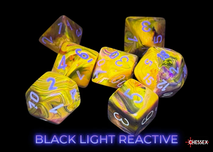 Chessex: Festive Symphony/White Polyhedral 7-Dice Set - Image 5