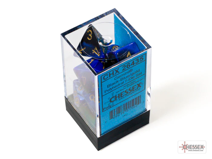 Chessex: Gemini Blue/Gold 7-Die Set - Image 2