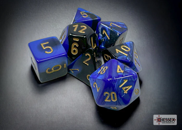 Chessex: Gemini Blue/Gold 7-Die Set - Image 3