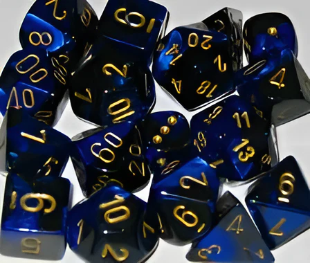 Chessex: Gemini Blue/Gold 7-Die Set - Image 4