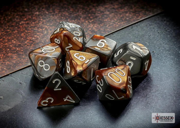 Chessex: Gemini Copper/Steel 7-Die Set - Image 3