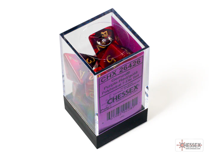 Chessex: Gemini Purple/Red 7-Die Set - Image 2