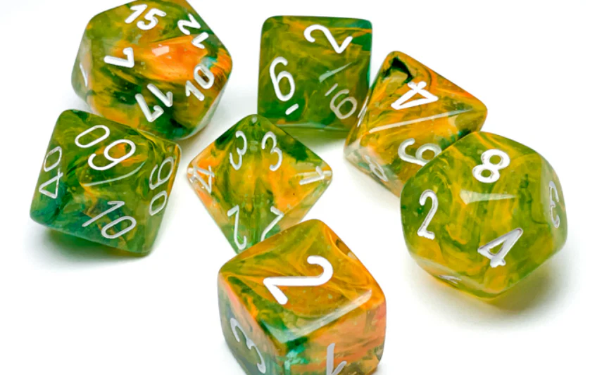 Chessex Nebula Spring White Luminary 7 Die Set - Image 2