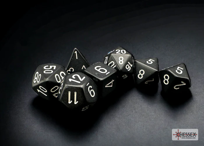 Chessex: Opaque Black 7-Die Set