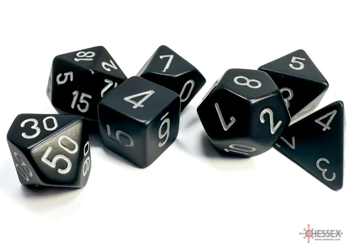 Chessex: Opaque Black 7-Die Set - Image 2