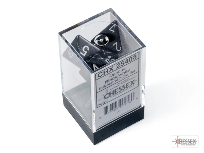 Chessex: Opaque Black 7-Die Set - Image 3