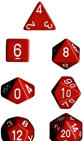 Chessex: Opaque Red 7-Die Set - Image 2