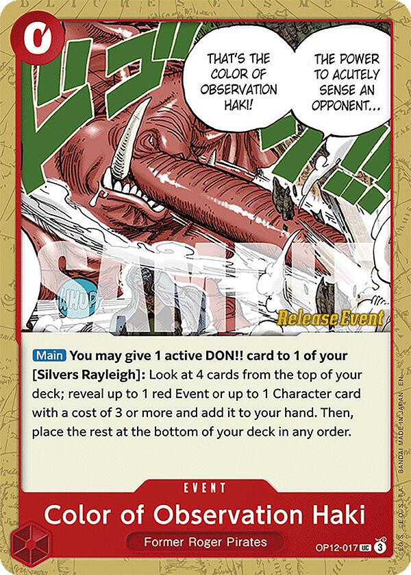 Color of Observation Haki - OP12-017 - (Legacy of the Master Release Event Cards)