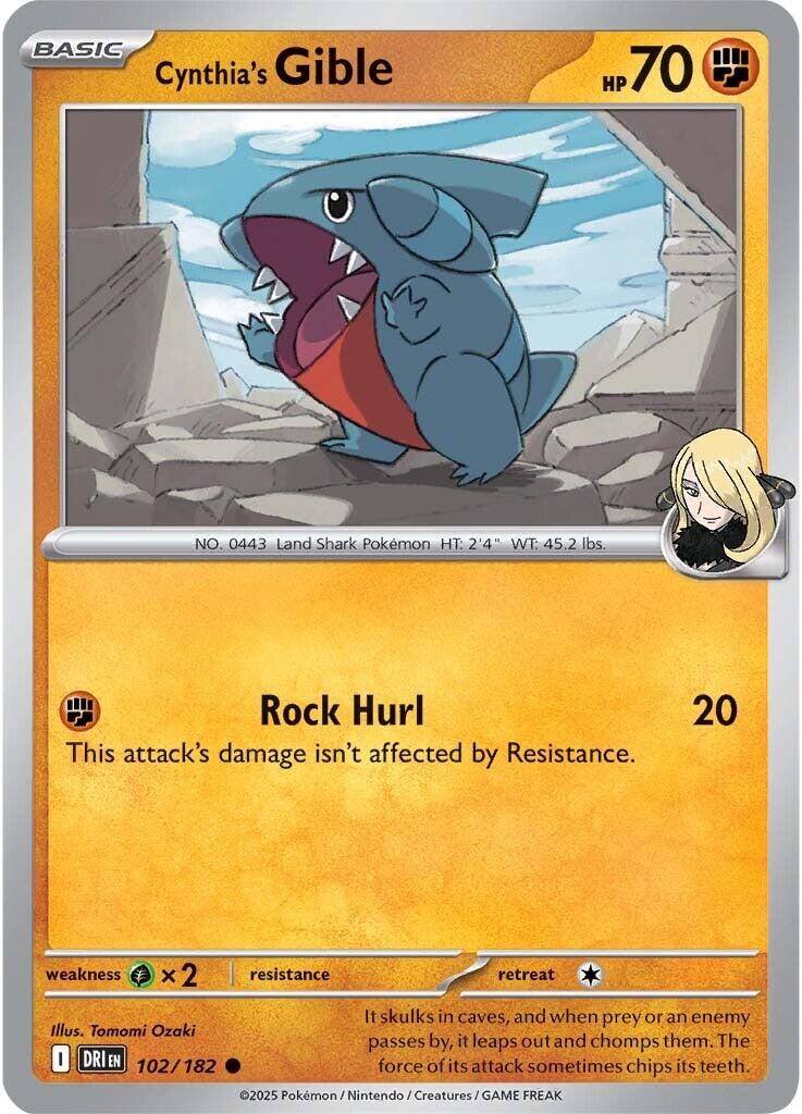 Cynthia's Gible - 102/182 - (SV10: Destined Rivals)
