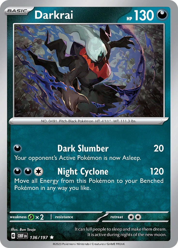 Darkrai - 136/197 - (SV03: Obsidian Flames)