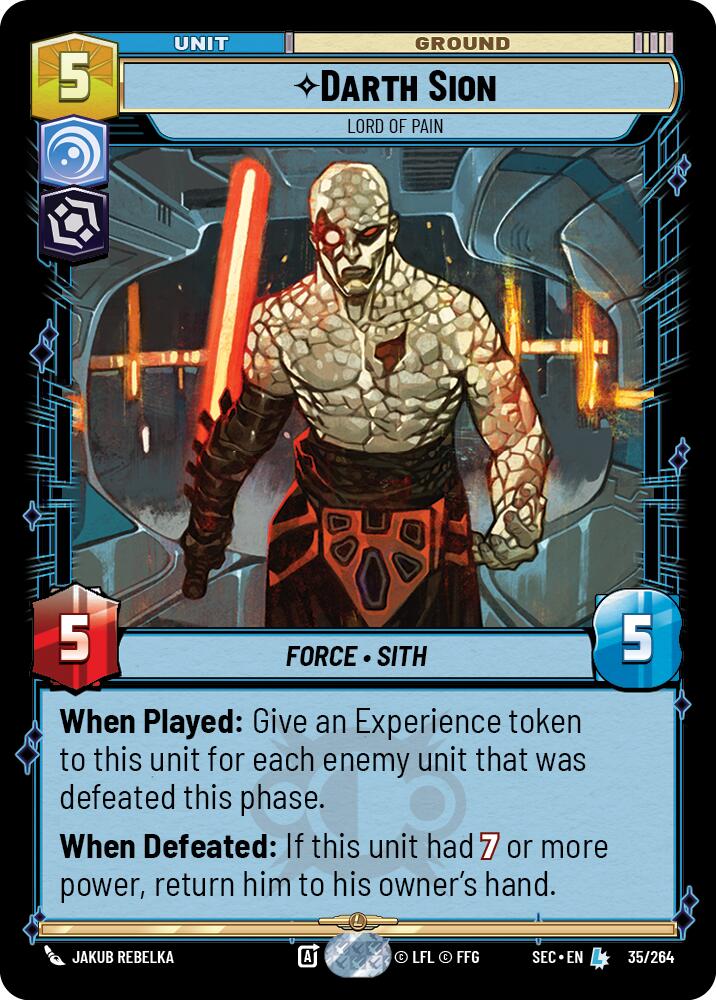 Darth Sion - Lord of Pain - 35/264 - (Secrets of Power)