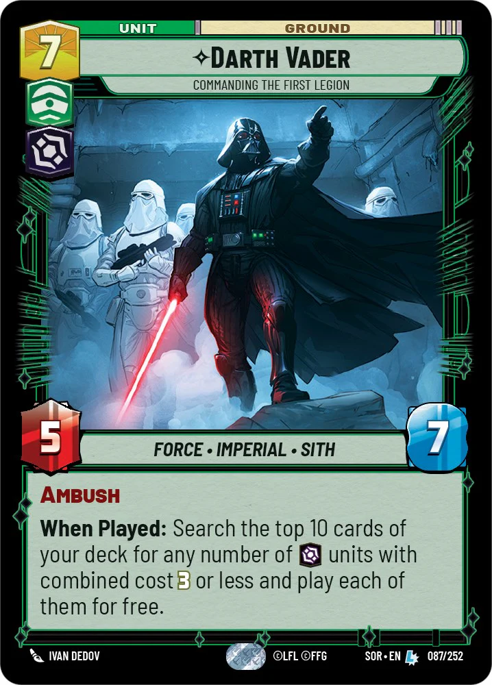 Darth Vader - Commanding the First Legion - 087/252 - (Spark of Rebellion)