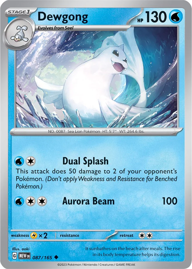 Dewgong - 087/165 - (SV: Scarlet & Violet 151)