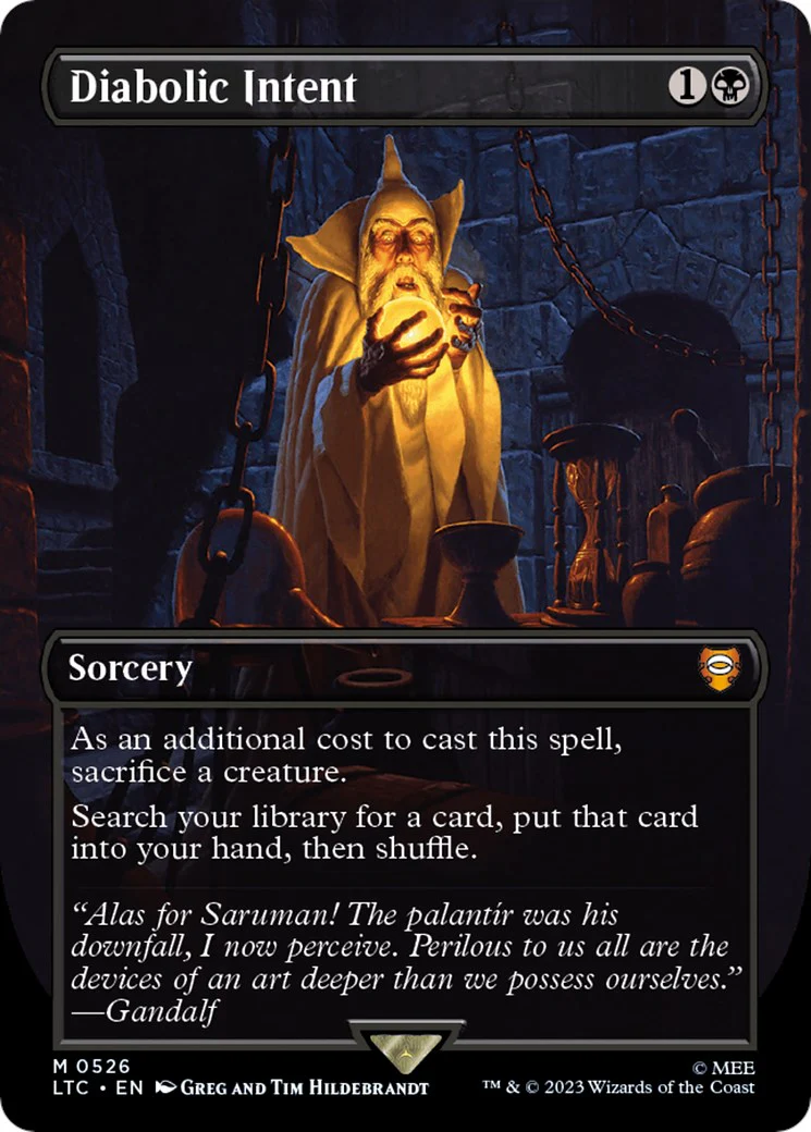 Diabolic Intent (Borderless) - 526 - (Commander: The Lord of the Rings: Tales of Middle-earth)