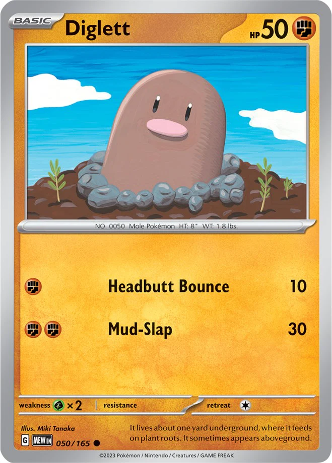 Diglett - 050/165 - (SV: Scarlet & Violet 151)