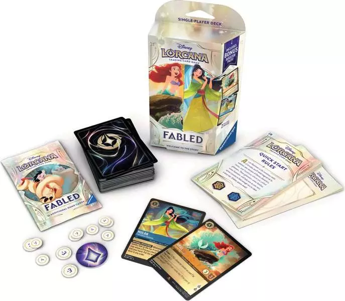 Disney Lorcana: Fabled Starter Deck - Amber & Sapphire Ariel & Mulan - Image 3