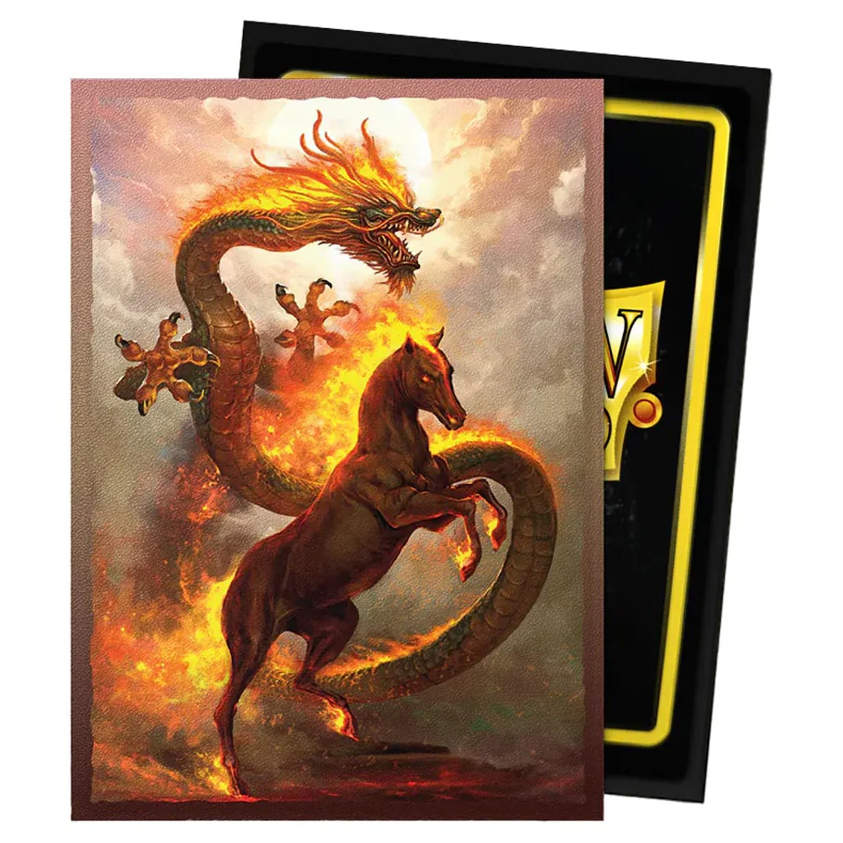 Dragon Shield: Dual Matte Sleeves - Fire Horse - Image 2