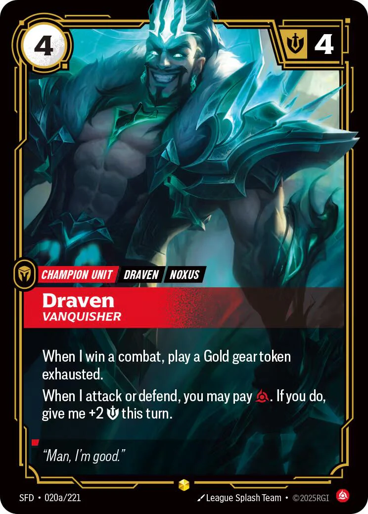 Spiritforged - Draven - Vanquisher (Alternate Art) 020a/221