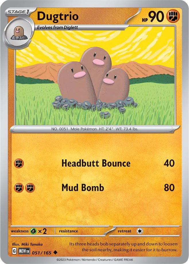 Dugtrio - 051/165 - (SV: Scarlet & Violet 151)