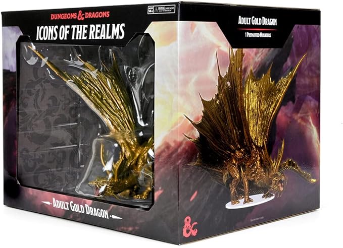 Dungeons & Dragons: Icons of the Realms - Premium Figure Adult Gold Dragon - Image 2